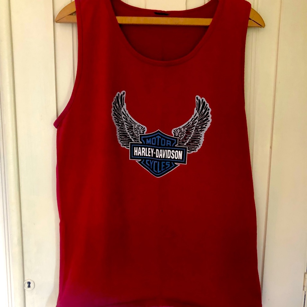 Vintage Harley Davidson Tank Double sided single stitch